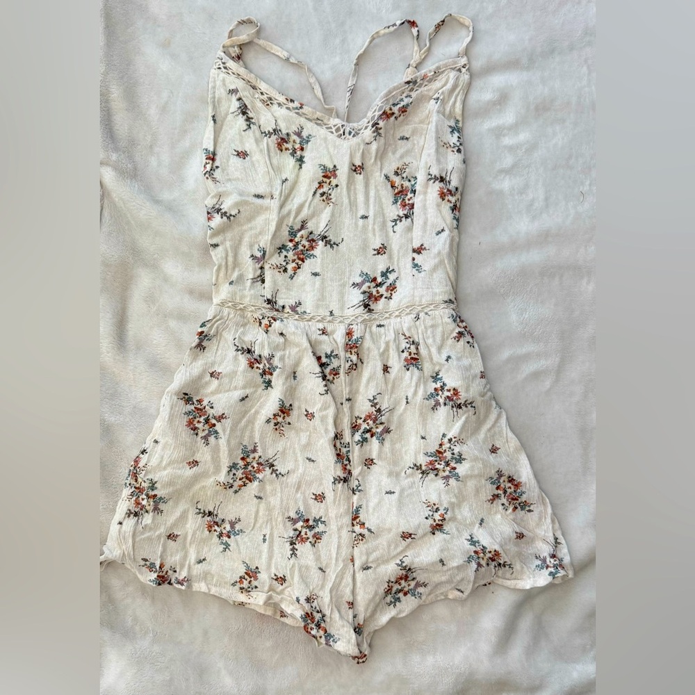 Hollister Floral Romper White XS